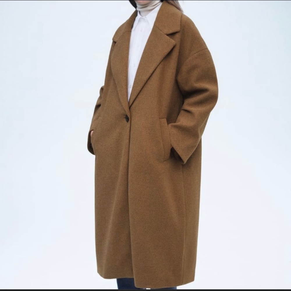 Zara Coat — Brown/Camel